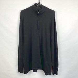 The North Face Men’s Size XXL Black Mt Tam 1/4 Zip Sweater Wool Cotton Blend